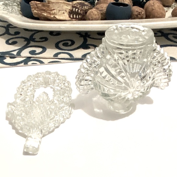 Antique Pressed Glass Perfume Bottle Women’s Scottish Thistle & Large Dabber - Picture 5 of 8